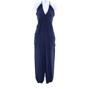 Jumpsuit Womens S Navy Casual Comfortable Relaxed Beach Pool Travel Lounge Wear